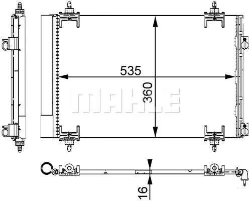 AC 667 000S MAHLE Condensatore, Climatizzatore
